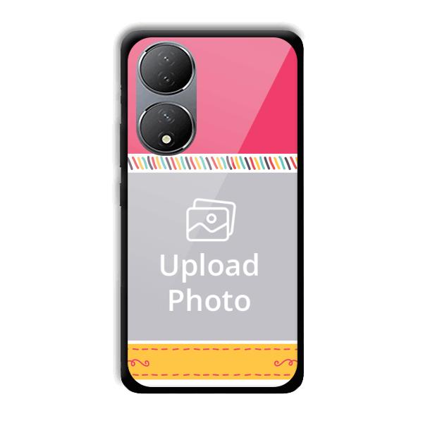 Pink Yellow Customized Printed Back Cover for Vivo Y100A 5G