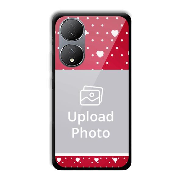 White Hearts Customized Printed Back Cover for Vivo Y100A 5G