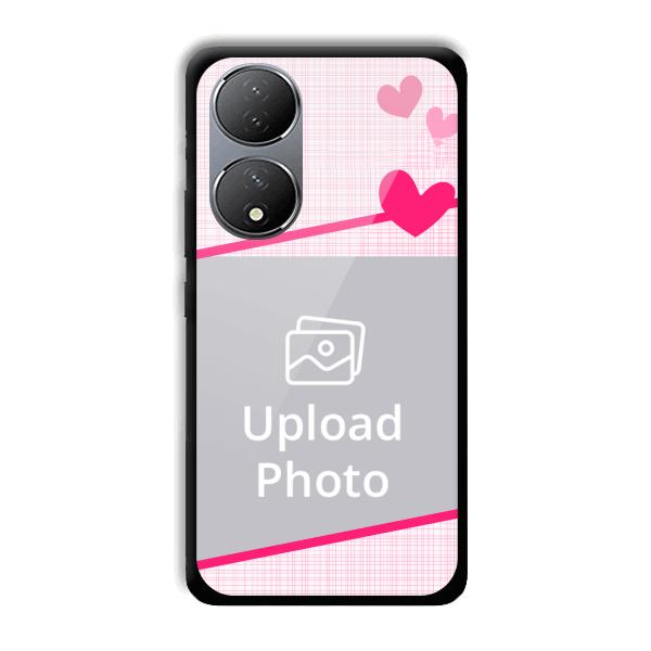 Pink Check Customized Printed Back Cover for Vivo Y100A 5G