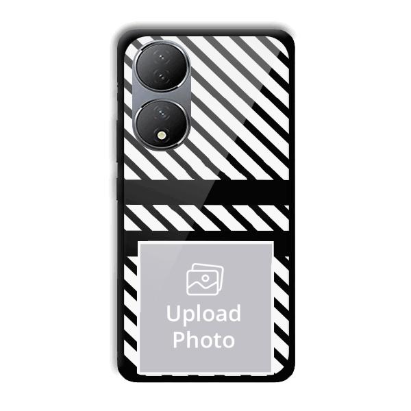 White Black Customized Printed Back Cover for Vivo Y100A 5G
