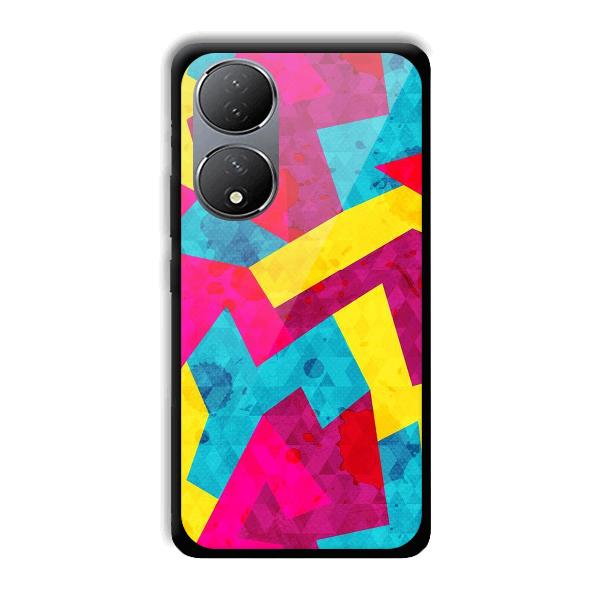 Pink Yellow Pattern Phone Customized Printed Back Cover for Vivo Y100A 5G