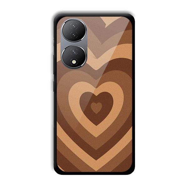 Brown Hearts Phone Customized Printed Back Cover for Vivo Y100A 5G