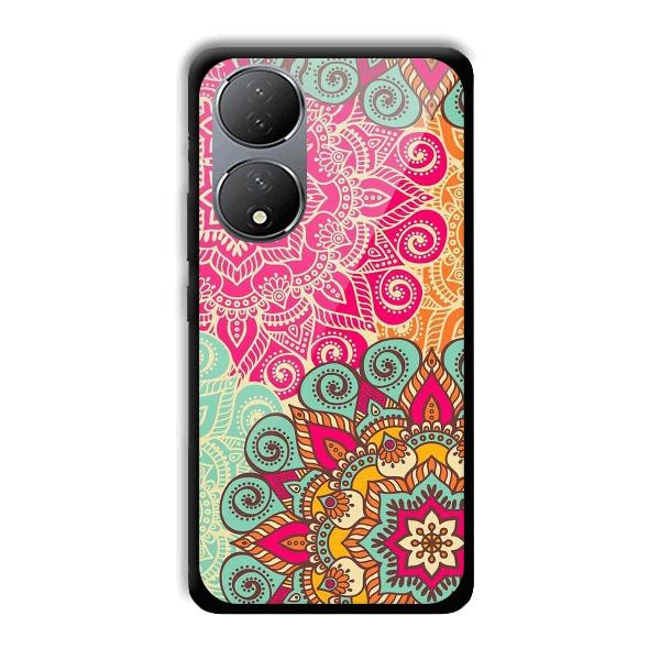 Floral Design Phone Customized Printed Back Cover for Vivo Y100A 5G