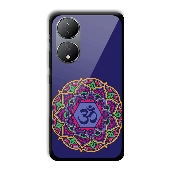 Blue Om Design Phone Customized Printed Back Cover for Vivo Y100A 5G
