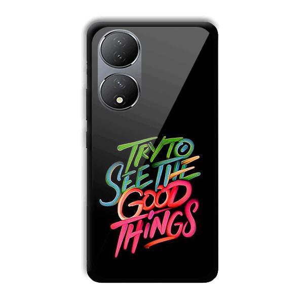 Good Things Quote Phone Customized Printed Back Cover for Vivo Y100A 5G
