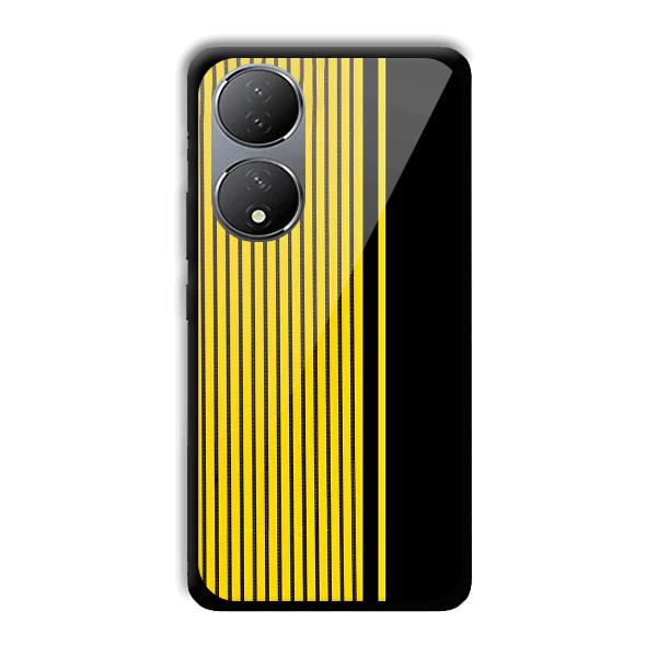 Yellow Black Design Phone Customized Printed Back Cover for Vivo Y100A 5G