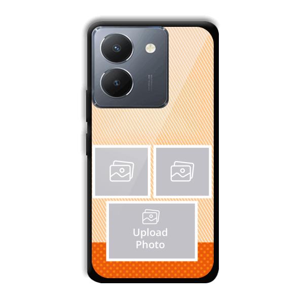 Orange Background Customized Printed Back Cover for Vivo Y36