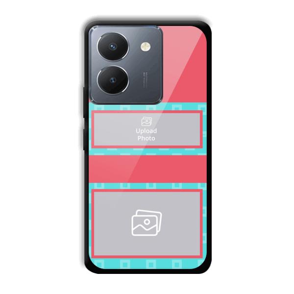 Blue Pink Customized Printed Back Cover for Vivo Y36