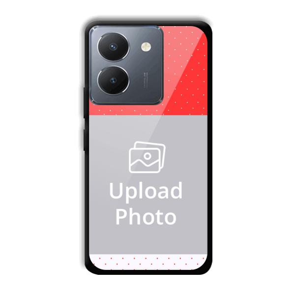 Red White Customized Printed Back Cover for Vivo Y36