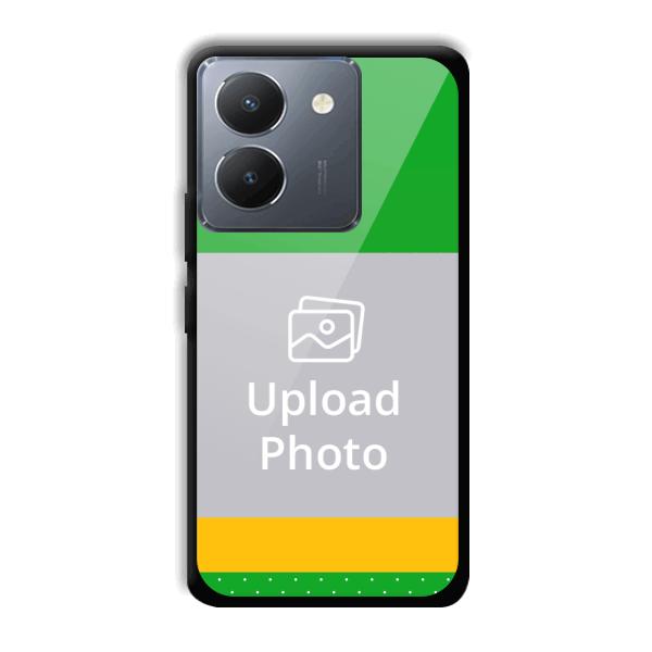 Green Yellow Customized Printed Back Cover for Vivo Y36