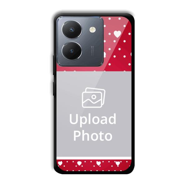 White Hearts Customized Printed Back Cover for Vivo Y36