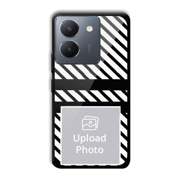 White Black Customized Printed Back Cover for Vivo Y36