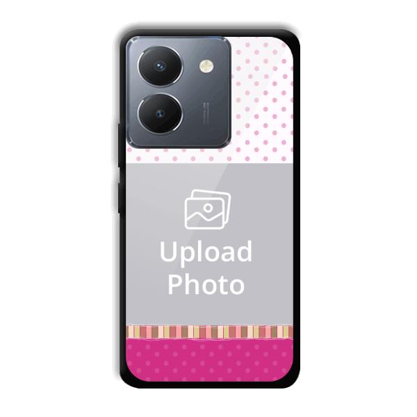 Baby Pink Design Customized Printed Back Cover for Vivo Y36
