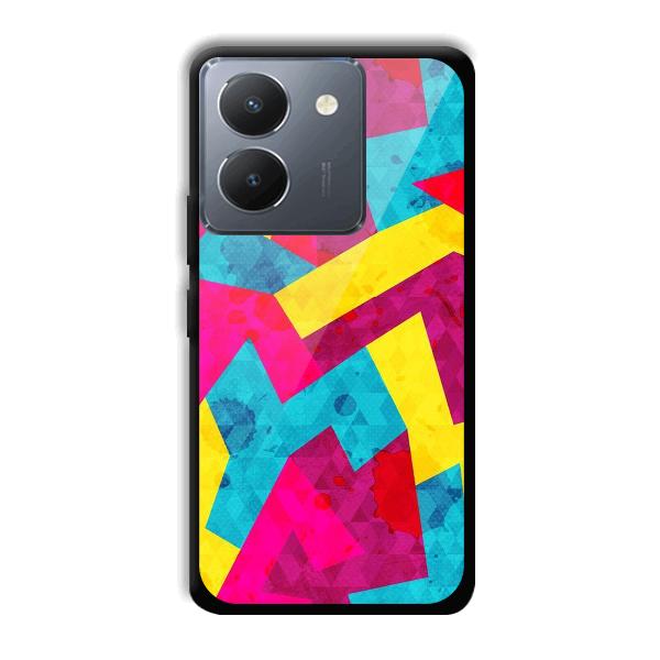 Pink Yellow Pattern Phone Customized Printed Back Cover for Vivo Y36