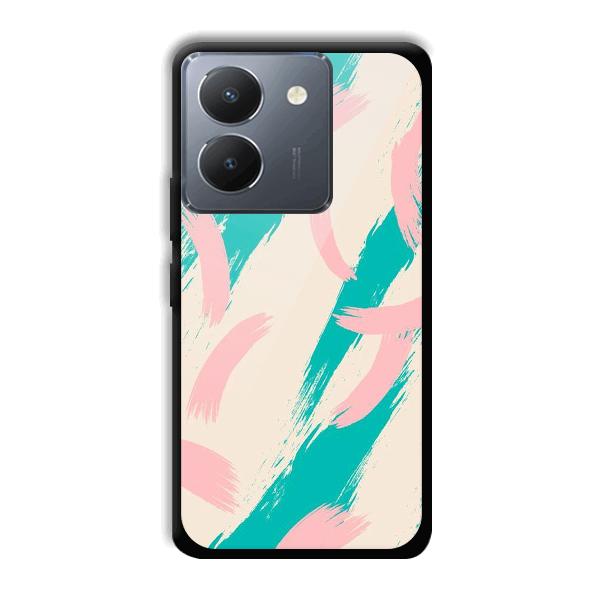 Pinkish Blue Phone Customized Printed Back Cover for Vivo Y36