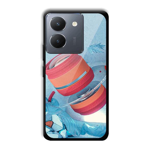 Blue Design Phone Customized Printed Back Cover for Vivo Y36