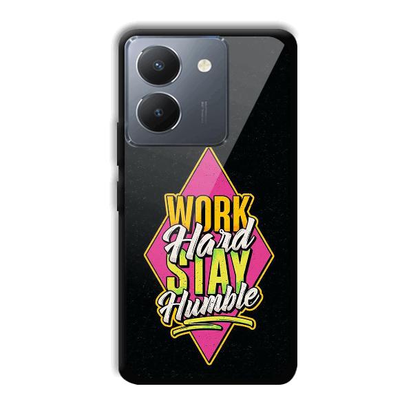 Work Hard Quote Phone Customized Printed Back Cover for Vivo Y36
