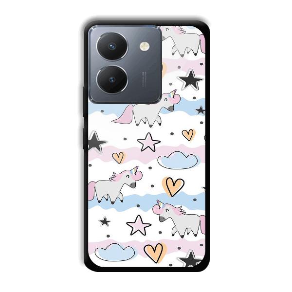 Unicorn Pattern Phone Customized Printed Back Cover for Vivo Y36
