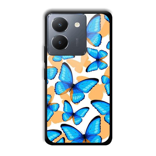 Blue Butterflies Phone Customized Printed Back Cover for Vivo Y36