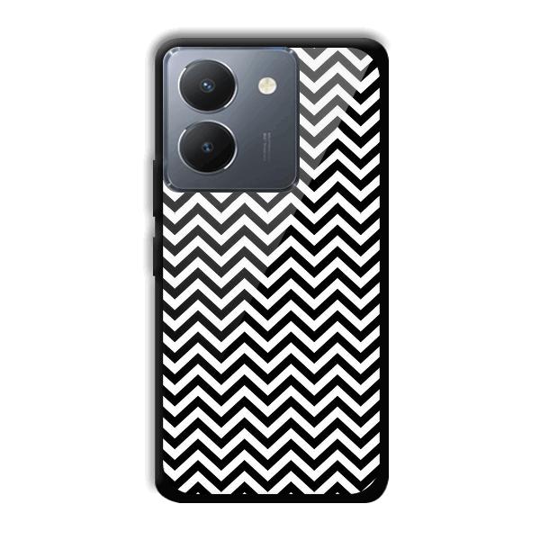Black White Zig Zag Phone Customized Printed Back Cover for Vivo Y36