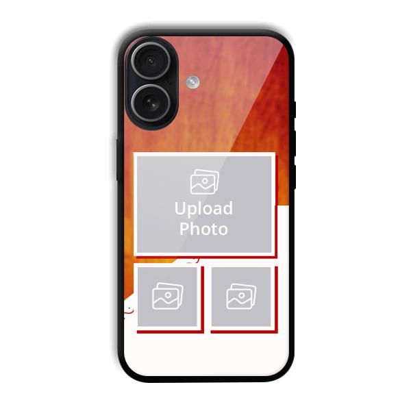 Red White Background Customized Printed Back Cover for iPhone 17