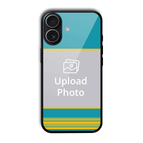 Yellow Blue Design Customized Printed Back Cover for iPhone 17