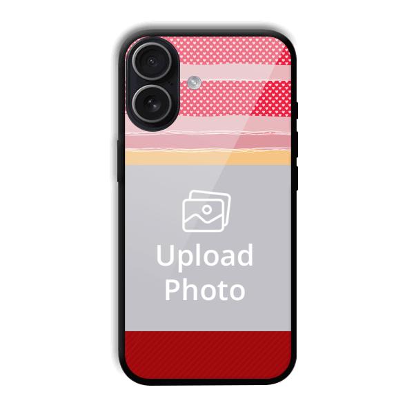 Red Pink Design Customized Printed Back Cover for iPhone 17