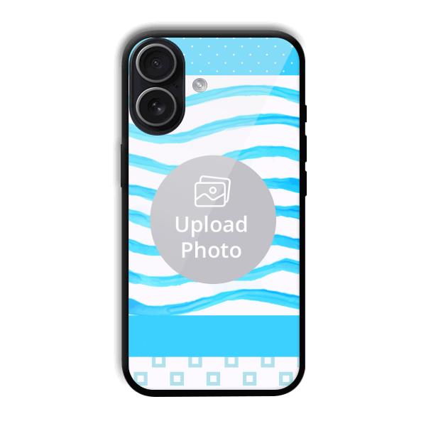 Blue Wavy Design Customized Printed Back Cover for iPhone 17