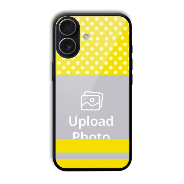 White & Yellow Customized Printed Back Cover for iPhone 17