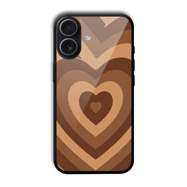 Brown Hearts Phone Customized Printed Back Cover for iPhone 17