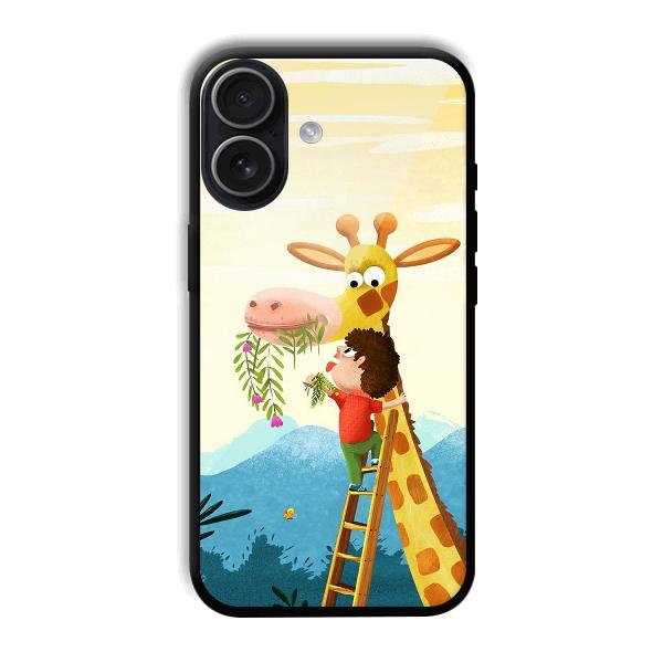 Giraffe & The Boy Phone Customized Printed Back Cover for iPhone 17