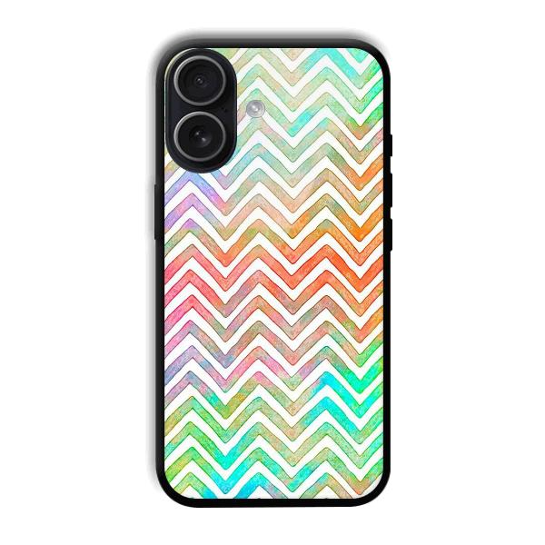 White Zig Zag Pattern Phone Customized Printed Back Cover for iPhone 17