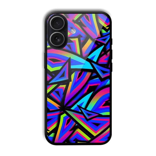 Blue Triangles Phone Customized Printed Back Cover for iPhone 17
