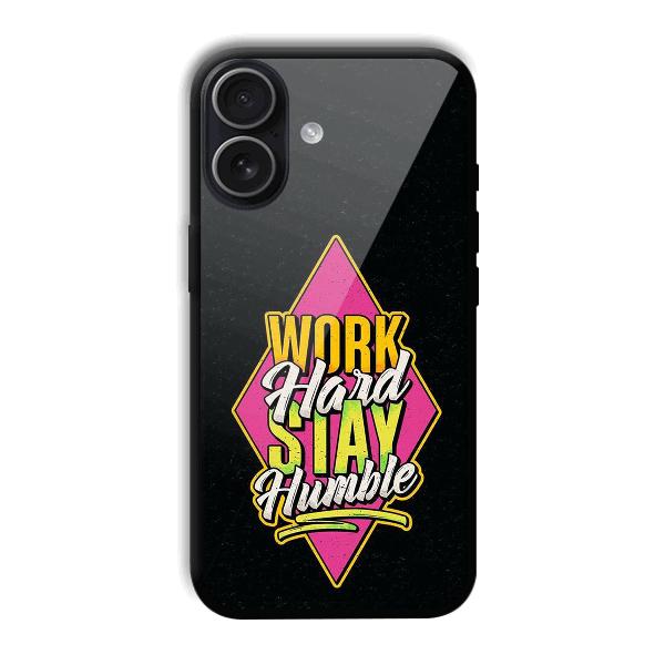 Work Hard Quote Phone Customized Printed Back Cover for iPhone 17