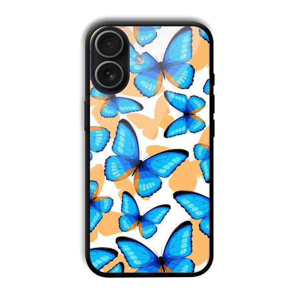 Blue Butterflies Phone Customized Printed Back Cover for iPhone 17