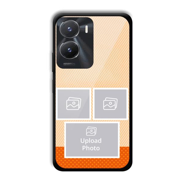 Orange Background Customized Printed Back Cover for Vivo T2x 5G