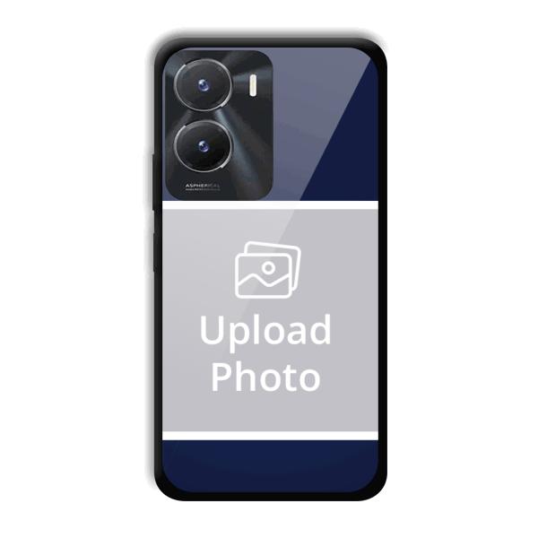 Blue White Customized Printed Back Cover for Vivo T2x 5G