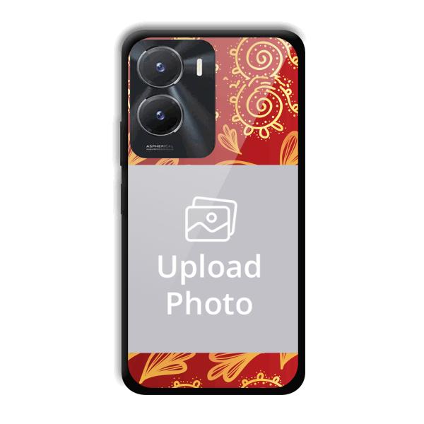 Red Design Customized Printed Back Cover for Vivo T2x 5G