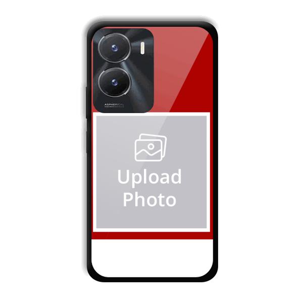 Red & White Customized Printed Back Cover for Vivo T2x 5G