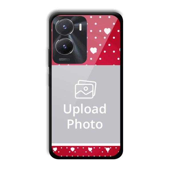White Hearts Customized Printed Back Cover for Vivo T2x 5G