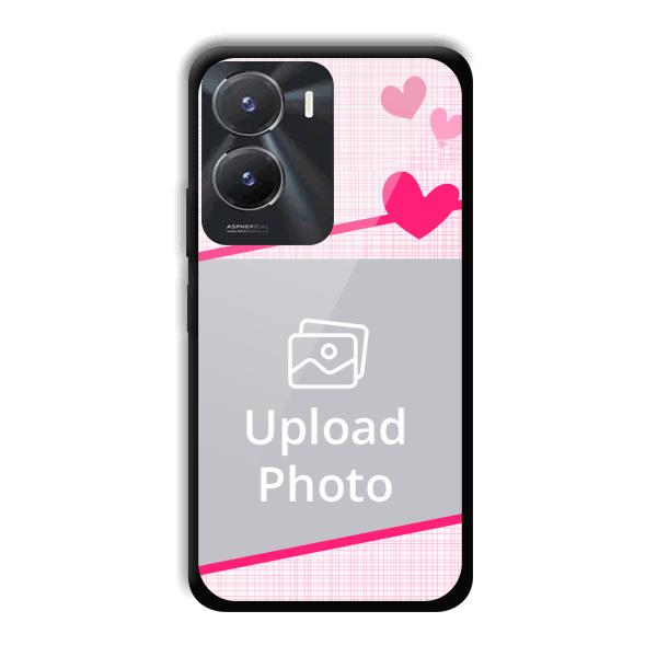 Pink Check Customized Printed Back Cover for Vivo T2x 5G
