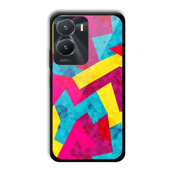 Pink Yellow Pattern Phone Customized Printed Back Cover for Vivo T2x 5G