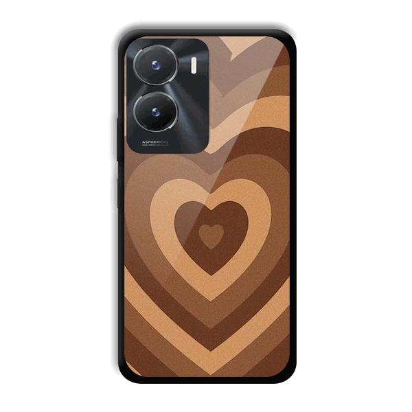 Brown Hearts Phone Customized Printed Back Cover for Vivo T2x 5G