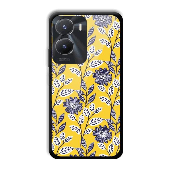 Yellow Fabric Design Phone Customized Printed Back Cover for Vivo T2x 5G