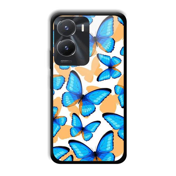 Blue Butterflies Phone Customized Printed Back Cover for Vivo T2x 5G