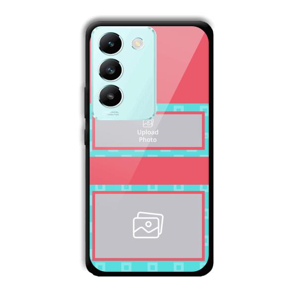 Blue Pink Customized Printed Back Cover for Vivo T3 5g