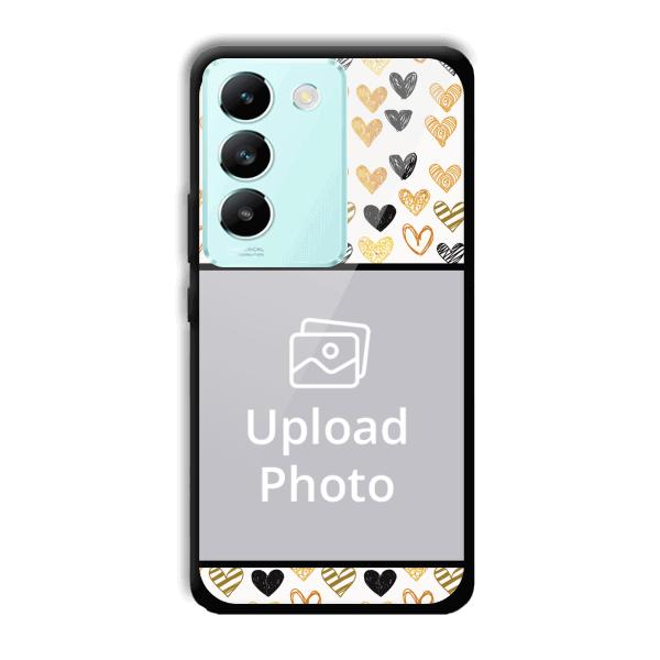 Small Hearts Customized Printed Back Cover for Vivo T3 5g