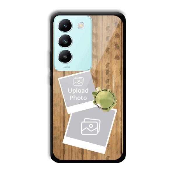 Wooden Photo Collage Customized Printed Back Cover for Vivo T3 5g