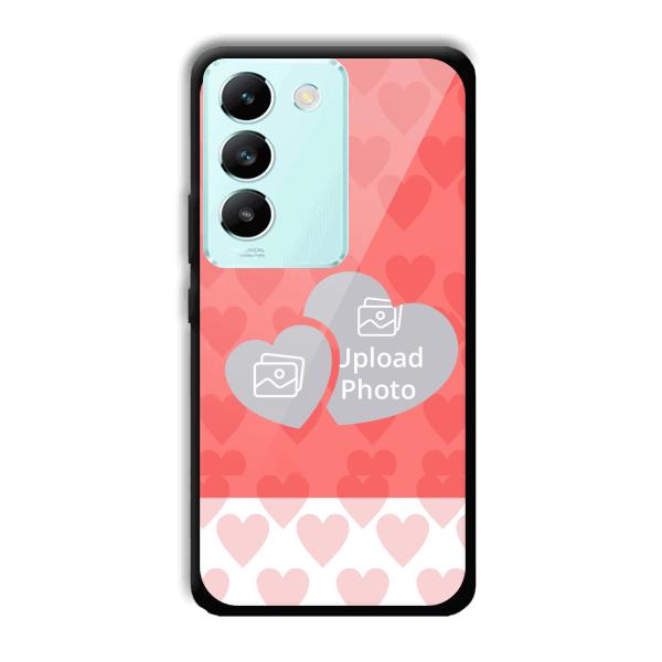 2 Hearts Customized Printed Back Cover for Vivo T3 5g