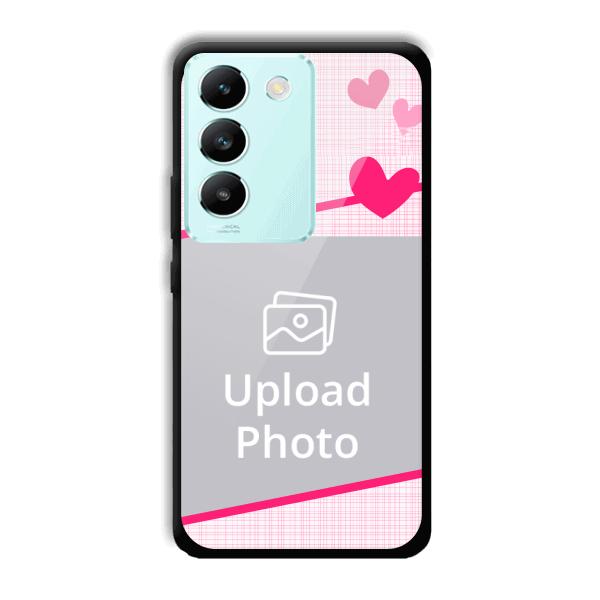 Pink Check Customized Printed Back Cover for Vivo T3 5g